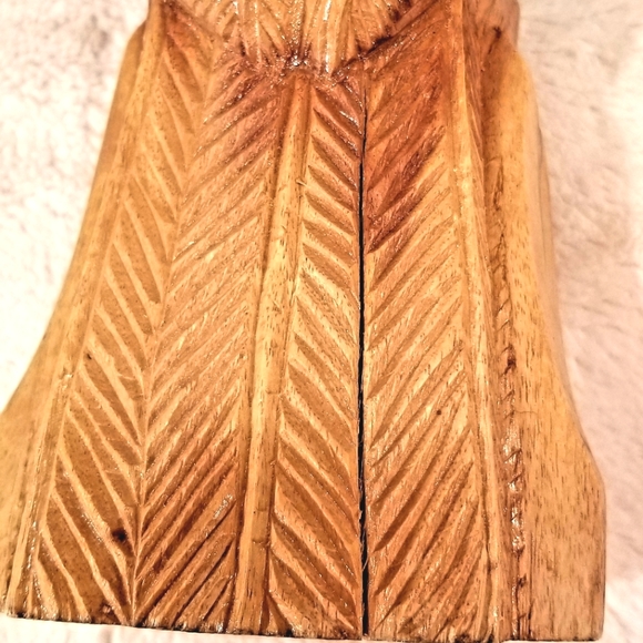 Vintage Bald Eagle Hand Carved Wood Sculpture Statue Figurine American Folk Art - Picture 8 of 10